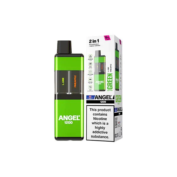 20mg Angel 1200 2in1 By Vapes Bar Dual Prefilled Pod Kit 1200 Puffs - Image 3
