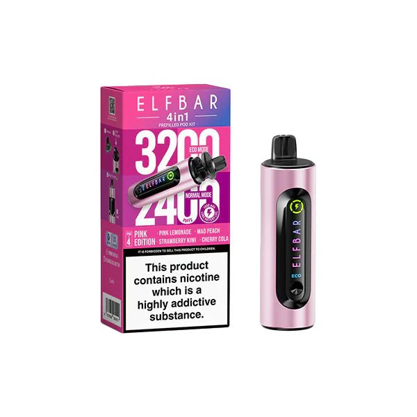 20mg Elf Bar 4 in 1 Pod Vape Kit 3200 Puffs - Image 13