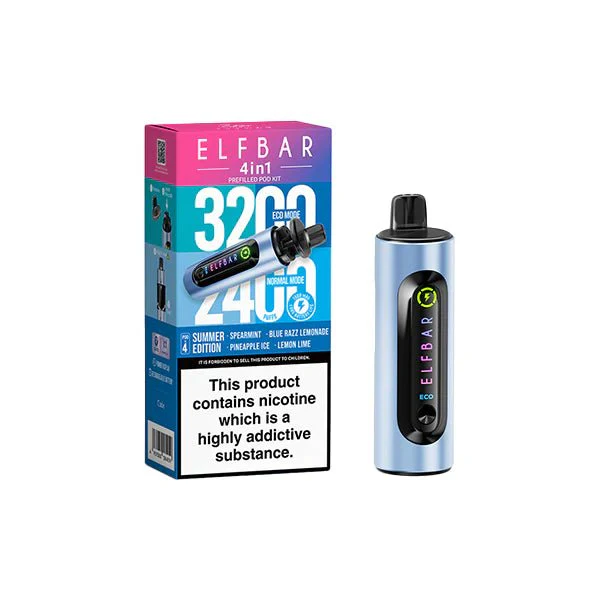 20mg Elf Bar 4 in 1 Pod Vape Kit 3200 Puffs - Image 4