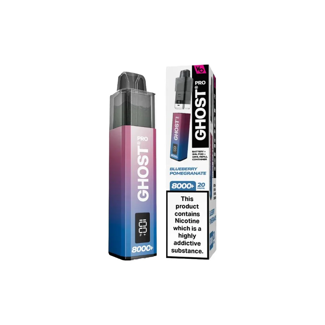 20mg Ghost Pro 8000+ By Vapes Bars Prefilled Pod Vape Kit - Image 6