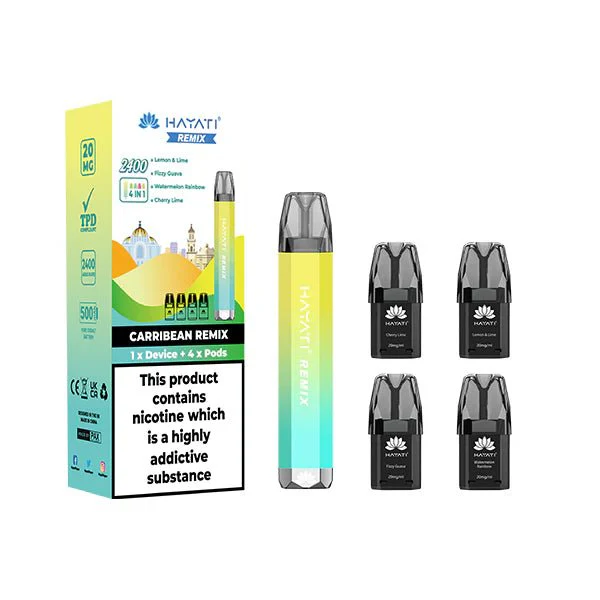20mg Hayati Remix 4in1 2400 Pod Kit 2400 Puffs - Image 3