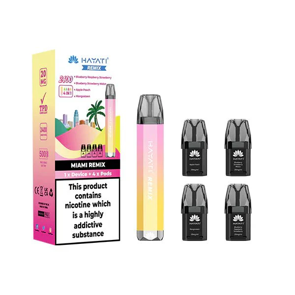 20mg Hayati Remix 4in1 2400 Pod Kit 2400 Puffs - Image 7