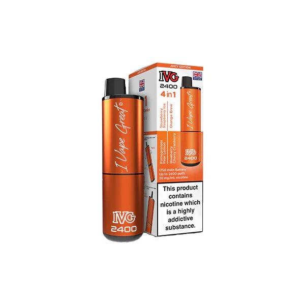 20mg IVG 2400 4 in 1 Multi Edition Rechargeable Pod Vape Kit 2400 Puffs - Image 16