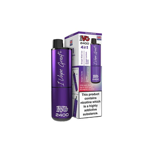 20mg IVG 2400 4 in 1 Multi Edition Rechargeable Pod Vape Kit 2400 Puffs - Image 20