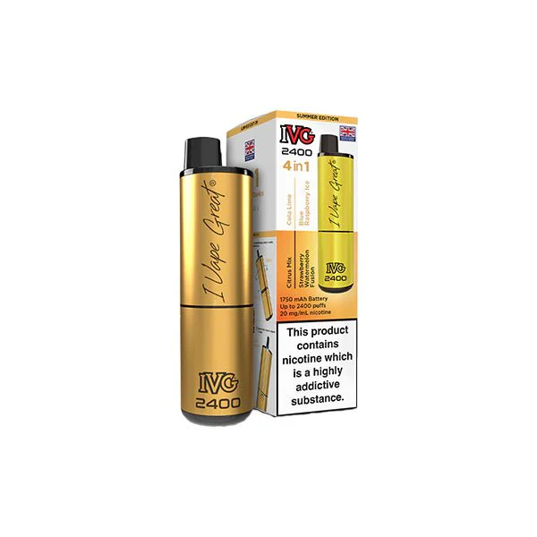 20mg IVG 2400 4 in 1 Multi Edition Rechargeable Pod Vape Kit 2400 Puffs - Image 27