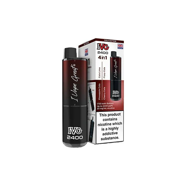20mg IVG 2400 4 in 1 Multi Edition Rechargeable Pod Vape Kit 2400 Puffs - Image 3