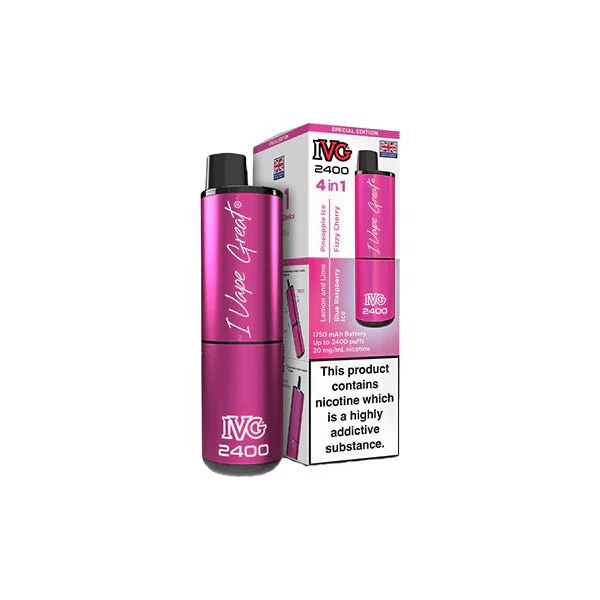 20mg IVG 2400 4 in 1 Multi Edition Rechargeable Pod Vape Kit 2400 Puffs - Image 8