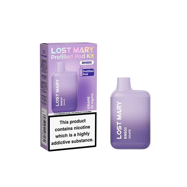 20mg Lost Mary BM600 Prefilled Pod Vape Kit 600 Puffs - - Image 7