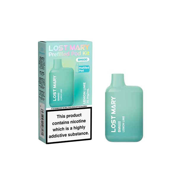 20mg Lost Mary BM600 Prefilled Pod Vape Kit 600 Puffs - - Image 8