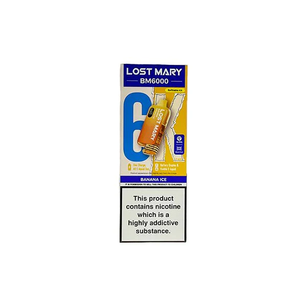 20mg LOST MARY BM6000 Refillable Pod Kit - 6000 Puffs - - Image 18