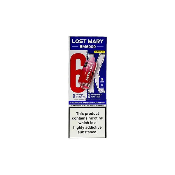 20mg LOST MARY BM6000 Refillable Pod Kit - 6000 Puffs - - Image 20