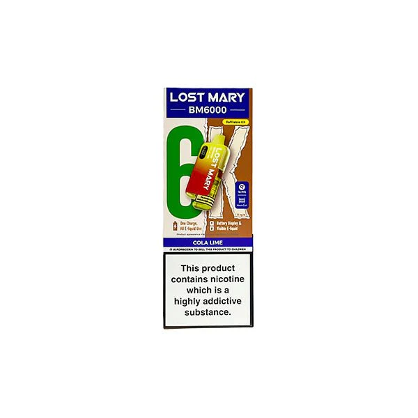 20mg LOST MARY BM6000 Refillable Pod Kit - 6000 Puffs - - Image 21