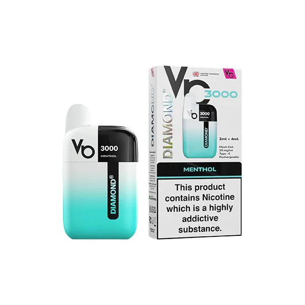 20mg Vapes Bar Diamond 3000 Pod Vape Kit 3000 Puffs - Image 4
