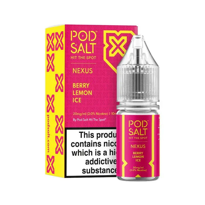 Berry Lemon Ice 10ml Nic Salt E-Liquid by Pod Salt
