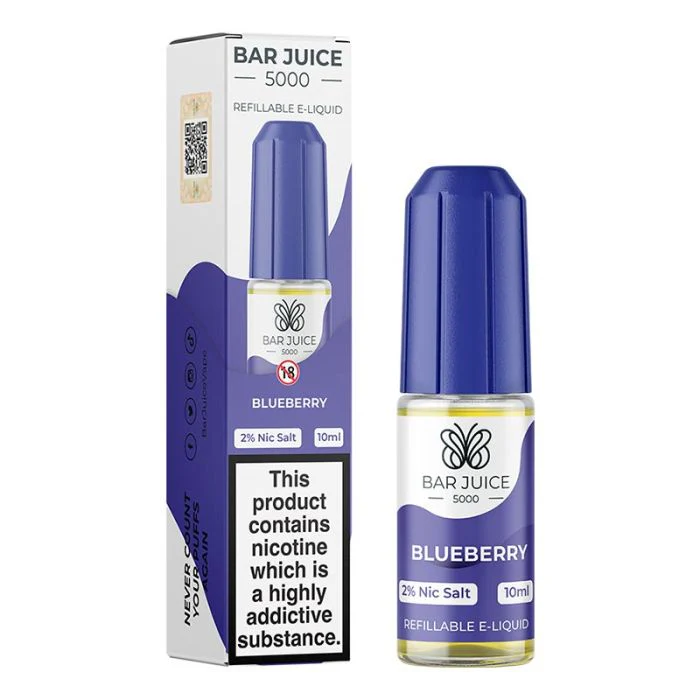 Blueberry 10ml Nic Salt E-Liquid by Bar Juice 5000