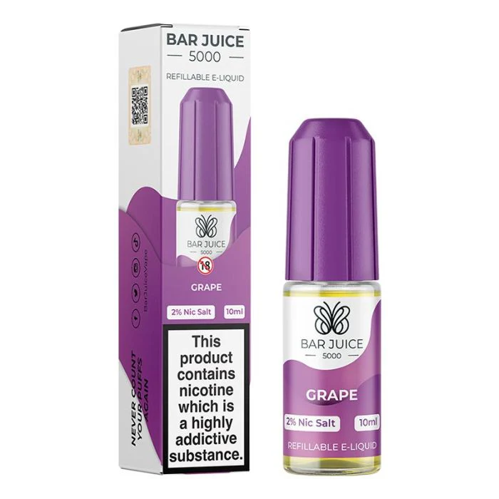 Grape 10ml Nic Salt E-Liquid by Bar Juice 5000
