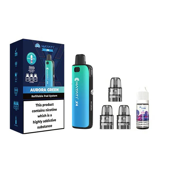 Hayati X4 Refillable Pod Vape Kit  Includes 1X Nic Salts 20mg + 3x Refillable Pods - Image 2
