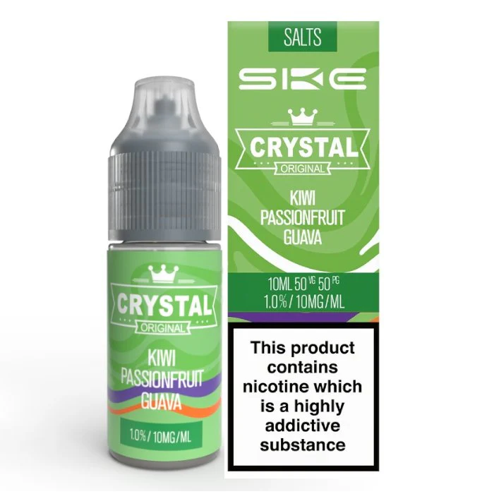 Kiwi Passionfruit & Guava 10ml E-Liquid by SKE Crystal Nic Salt