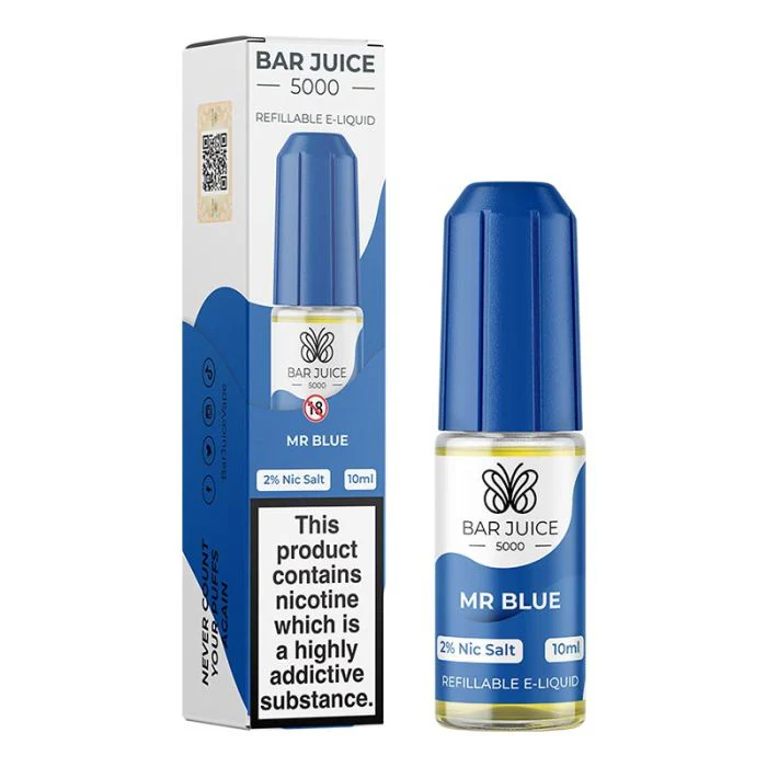 Mr Blue 10ml Nic Salt E-Liquid by Bar Juice 5000