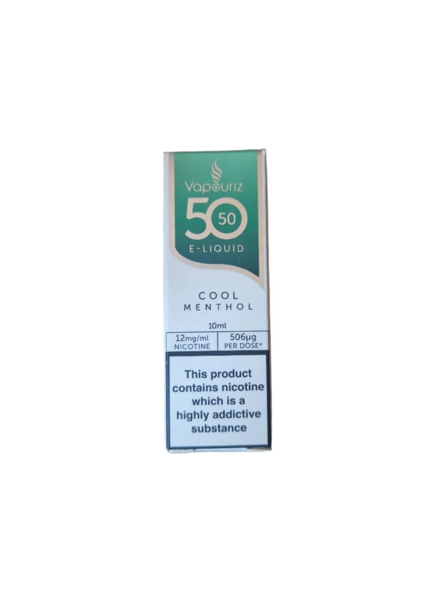 Vapouriz 50/50 E-Liquid - Cool Menthol - 10ml - 12mg - Clearance