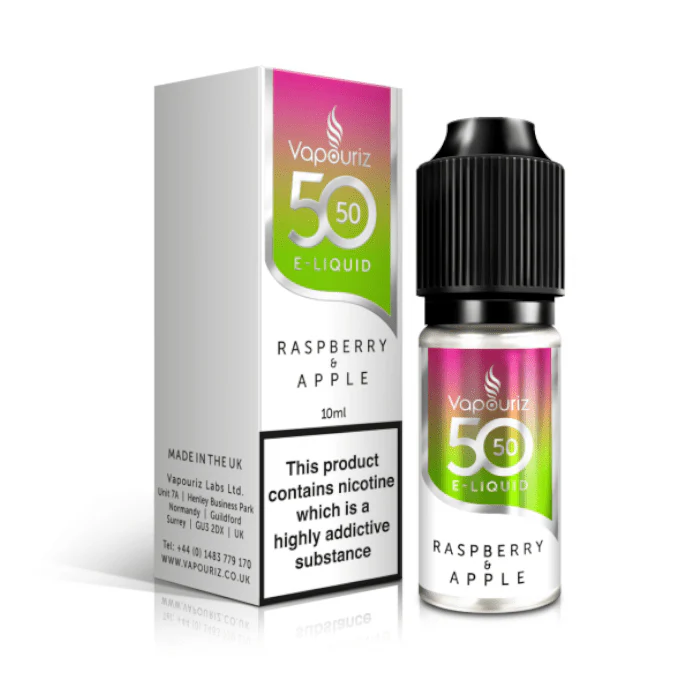 Vapouriz 50/50 E-Liquid - Raspberry & Apple - 10ml