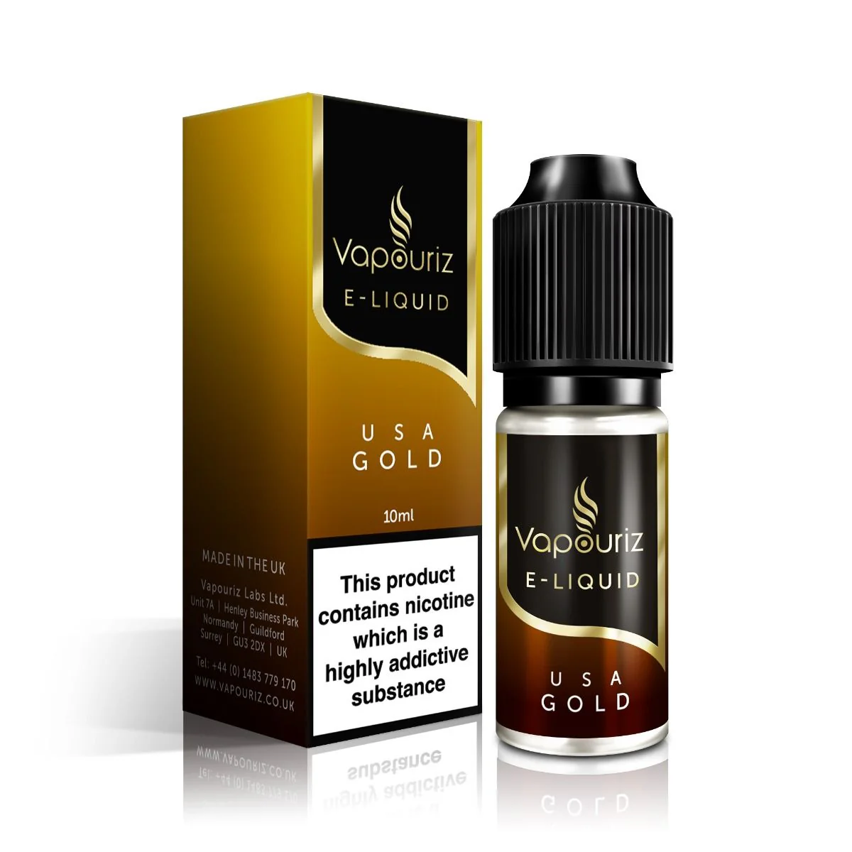 Vapouriz E-Liquid - USA Gold Tobacco - 10ml